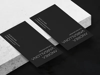 Andrea Varsallona - Full stack developer brand identity black brand brandidentity businesscard code creative developer full stack developer graphic design logo logoanimation minimal mockup motion