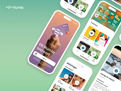 Humla app axel johnson branding card charity debit debit card donations fintech humla ios logo mastercard payments product design rewards sebx ui ux