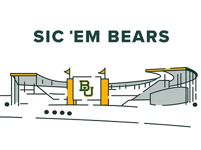 Baylor Athletics | Reseating Animation animation baylor baylor athletics baylor university building clean collegiate illustration line drawing mclanestadium minimal motion graphics still still frame university design vector