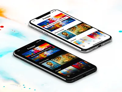 Fresque - Light & Dark Modes app design dark dark mode free freebie ios ios12 iphone light mobile sketch ui