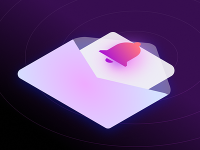 Notification alarm alert bell calendar email isometric isometric illustration letter mention message messenger neon notification reminder schedule