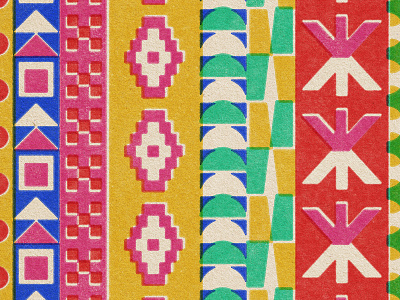 just a little light blue circle fabric geometry green illustration lo fi misregistration pattern pink print red square triangle vintage yellow