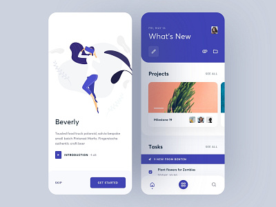 Task Management android card illustration ios ios 10 ios 11 ios 12 mobile native onboarding splash splash page splashpage swipe task task management typography ui ux vector