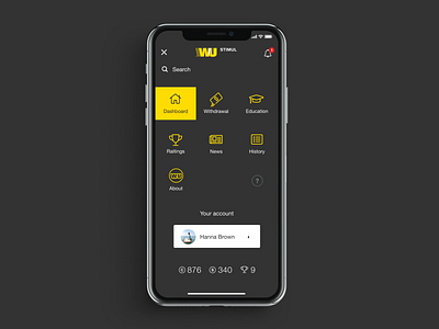 WU Stimul app bank clean corporate design grid product service ui ux web