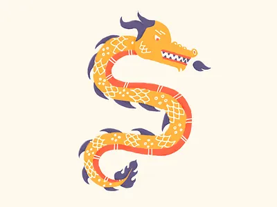 🐉🔥 brushes dragon illustration illustrator photoshop serpent snake snek