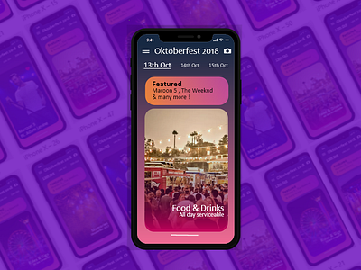 Oktoberfest Landing page adobexd adobexduikit app branding design fest festival app font icon illustration iphone app development photo app