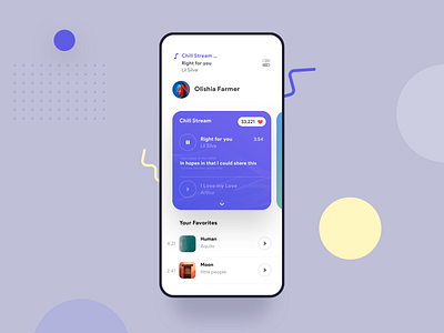 Music Stream cloud ios iphonex minimal music orizon stream ui ux