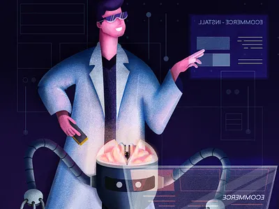 AI for Ecommerce agent ai android artificialintelligence bots character art design ebooks ecommerce design illustration illustrator install photoshop stipple tweak