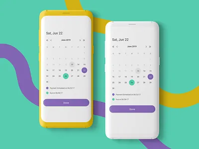 Material Calendar android android app design app app design banking app calendar calendar app clean app clean app design date picker digital design google material material guidelines product design product designer simple ui ux