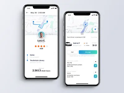 Ridesharing App app interface mobile ridesharing uber ui
