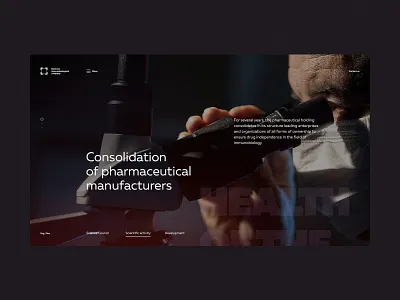 National Immunobiological Company clean concept design desktop freelance grid interface minimalistic typography ui web website