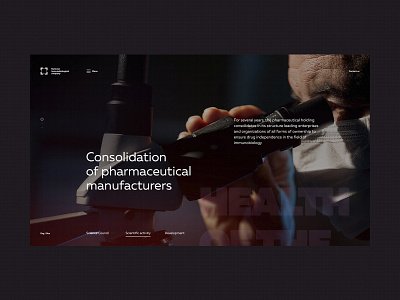 National Immunobiological Company clean concept design desktop freelance grid interface minimalistic typography ui web website