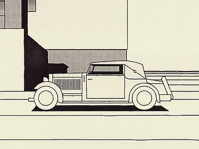 Bauhaus anniversary bauhaus building car dessau illustration label letters modernism poster print typography