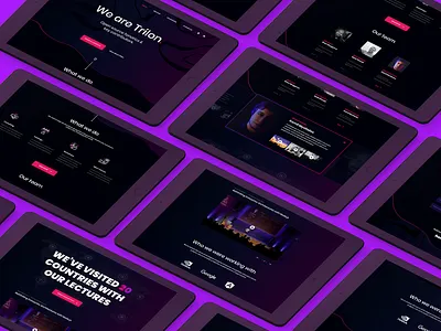 Trilon.io - full presentation agency company landing landing page mobile onepage our team pink product purple services startup team trilon video website