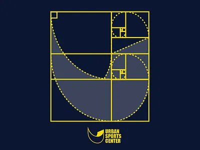 Logo construction for Urban Sports Center brand branding brands design golden ratio graphic design logo logo design logodesign logomark logotype skate skater skating sports urban vector