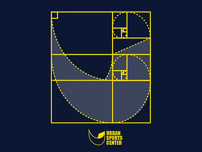 Logo construction for Urban Sports Center brand branding brands design golden ratio graphic design logo logo design logodesign logomark logotype skate skater skating sports urban vector