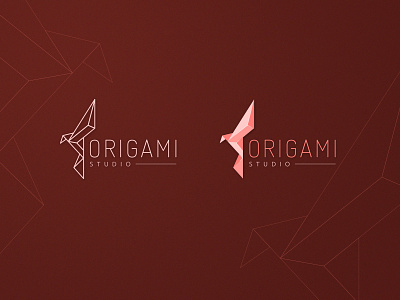 Origami Logo animal bird branding colibri colorful design eco facet flat fly hummingbird logo mascot mosaic nature oneline origami parrot polygonal vector