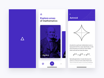 Delta - Math App UI - Part 1/2 clean ios iphone math minimal minimalism mobile navbar simple slide slider ui ux