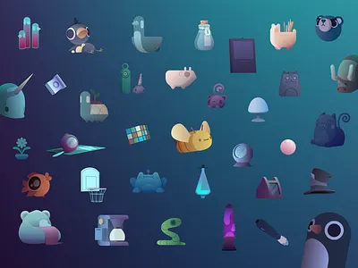 Decor & more animals bee characters decor game illustration vector