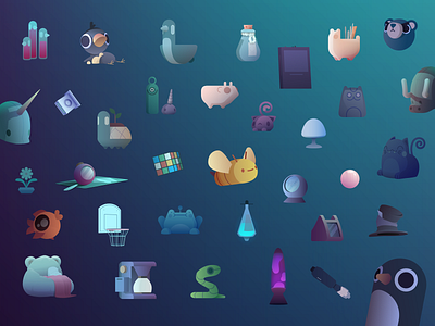 Decor & more animals bee characters decor game illustration vector