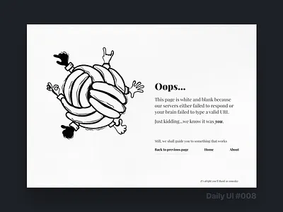 Daily UI Challenge #008 - 404 Page 404 404 page concept dailyui dailyui 008 error 404 ui ux