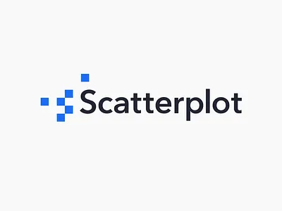 Scatterplot Logo - Final black blue brand branding identity design logo logo design logo design concept sans serif