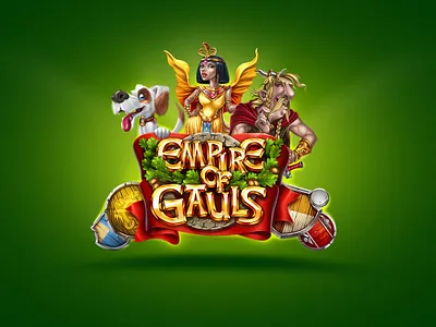 Logotype design for the slot game "Empire of Gauls" casino art casino design design gambling gambling design game art game design graphic design illustration logo logo development logotype logotype development slot design slot game art slot logo slot logotype splashscreen