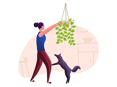 Plant Series 4 character design digital illustration minimal sketch ui