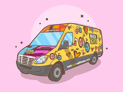 Another Van! 😁✌ car cute cycle design dribbble flat icon illustration logo minimal van vector