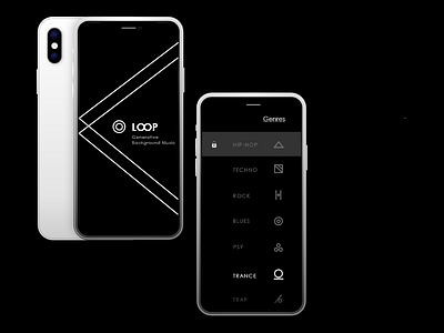 Loop adobexd adobexduikit app branding design font illustration iphone iphonexs logo minimal app minimal app design minimal art typography ui ux