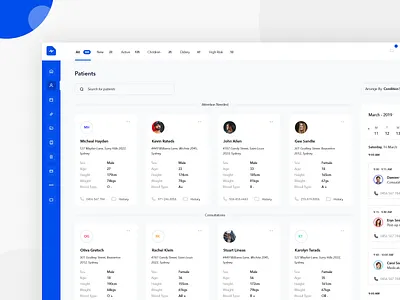 Healthcare Management Tool app clean dash dashboard design doctor health healthcare interface medical medical app medince patient saas ui ux web