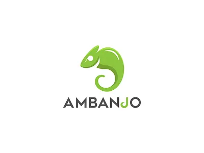 Ambanjo Logo Design adopt adoption animation branding chameleon golden ratio golden ratio logo green illustration lizard logo modern simple design student project ui ux ux design uxuidesign vector website concept