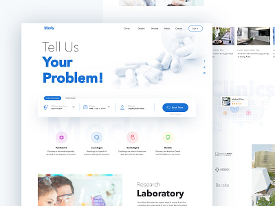 Medydoc Landing Concept app design healtcare health interface layout medical service typography ui ux web webside