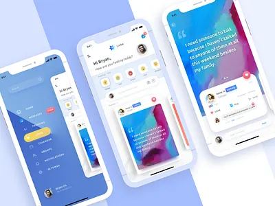 Liebe App app design emotional interface design ios iphone iphonex social media app social networking ui ux