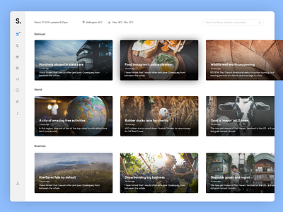News Feed Concept design interface photoshop sketch ui web design website