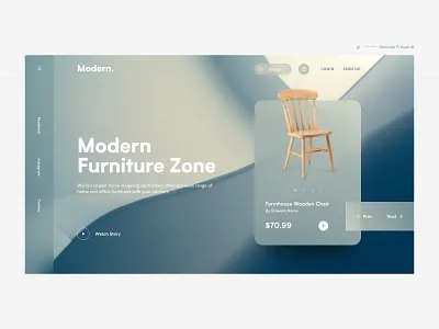 Modern Furniture app branding chair color design dribbble furniture furniture app furniture shop home page landing landing page online chair online shop typography ui ux web wooden wooden chair