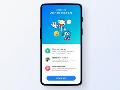 All New Hike 6.0 - Sticker Chat android app branding card chat app design hike illustration indian interaction ios messenger new app sketch sticker ui update upgrade ux visual