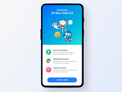 All New Hike 6.0 - Sticker Chat android app branding card chat app design hike illustration indian interaction ios messenger new app sketch sticker ui update upgrade ux visual