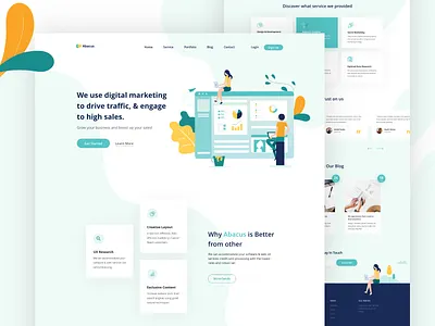 Marketing Agency_Landing Page Exploration best ui design business landing page landing page marketing agency marketing agency landing page modern app landing popular design trendy concept trendy interface trendy ui trendy ui design uiux design visual design website design