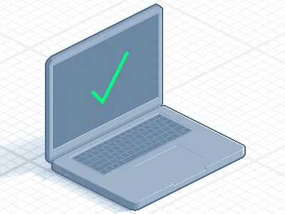 Works On My Computer check mark checkmark computer icon iso isometric notebook pixel pixelart pixelated sprite