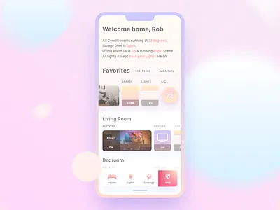 Home adobe photoshop adobe xd app design gradient home home security house interface ios iphone pastel san francisco security smart smart home smarthome sticky nav ui xd