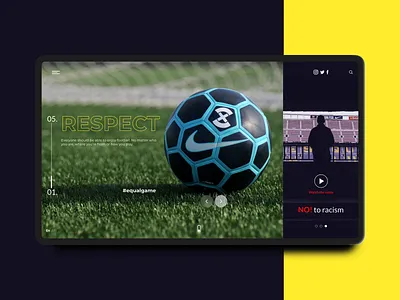 Football adobe xd app app concept app design daily challange daily ui design design concept flat football icon interaction landing page landing page concept minimal typography ui ux web website