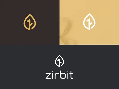Logo for Zirbit company design leaf logo natural typography vector web wooden yoga