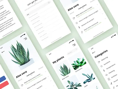 App | Plant Keeper 🌿 app concept app design clean flat garden iphone julie charrier minimal plants sketchapp ui ux vector wip