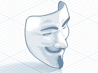 DDoS icon iso isometric mask pixel pixelart pixelated sprite