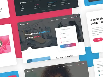 Elements clean dentist design directory elements home page landing page medical ortho smile ui ux web website