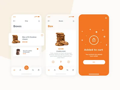 Cookies app #5 app colorfull cookie design ecommerce ui uidesign ux uxdesign