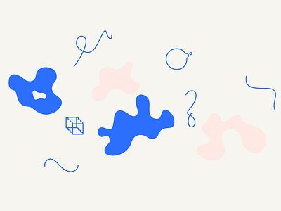 Organic shapes abstract color curves design drawing handrawn illustration lines minimal organic shapes simple vector