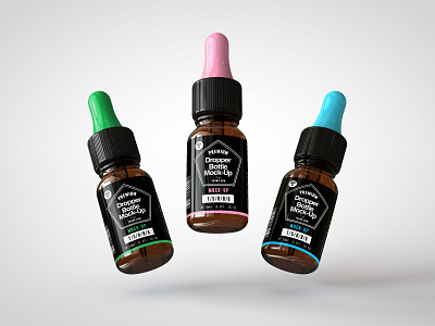 Amber Dropper Bottle Mock Up amber branding cbd oil dropper bottle glass isometric marijuana medical mock up mock ups mockup packaging packaging design pharmaceutical presentation