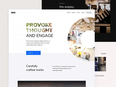Digital Agency Homepage 2019 clean design typography ui ux web web design white